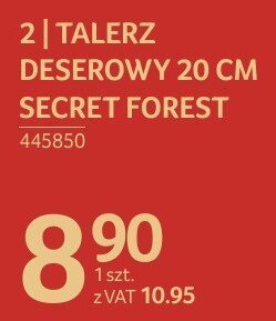 Talerz deserowy 20 cm Secret Forest promocja w Selgros