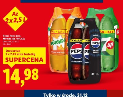Napój Pepsi lub Pepsi Zero, XXL 2 x 2,5 l promocja w Lidl