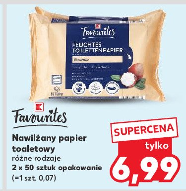 Papier toaletowy nawilżany K-classic favourites promocja