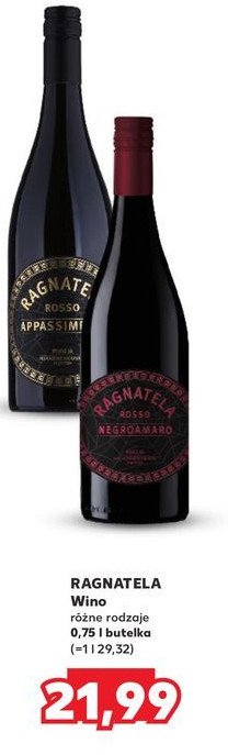 Wino półwytrawne RAGNATELA ROSSO APPASSIMENTO promocja w Kaufland