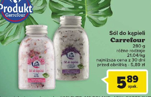 Sól do kąpieli rose petals Carrefour bath sense promocja