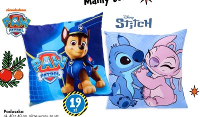 Poduszka Paw Patrol/Stitch promocja w Tedi