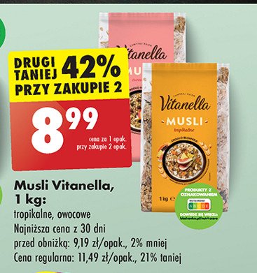 Musli owocowe Vitanella promocja