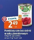 Pomidory całe bez skórki Amica Chips w sosie pomidorowym krojone promocja w Leclerc