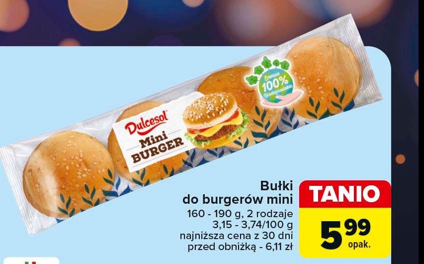 Bułka miniburger DULCESOL promocja