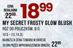 Róż My Secret Frosty Glow Blush promocja w Drogerie Natura
