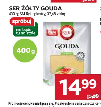 Ser gouda plastry Ryki promocja