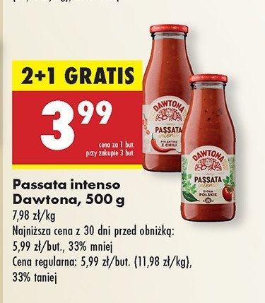 Passata intense pikantna z chili Dawtona promocja w Biedronka