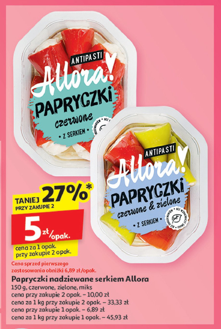 Papryczki czerwone z serem Allora! promocja w Auchan