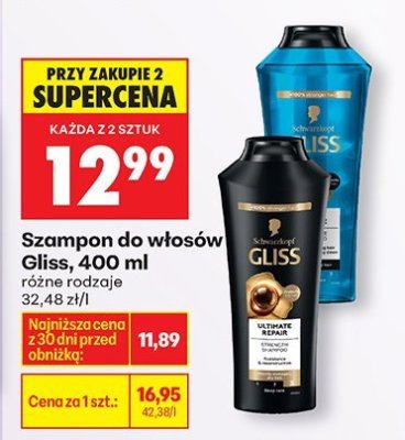 Szampon do włosów 400 ml różne rodzaje  promocja w Biedronka