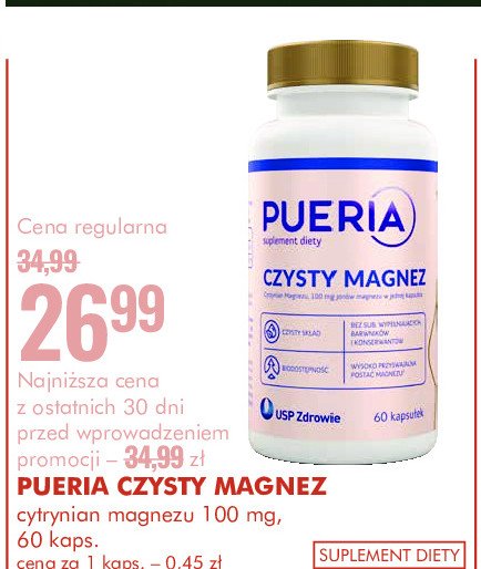 Czysty magnez PUERIA promocja