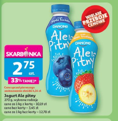 Jogurt jagoda-bor贸wka ameryka艅ska Danone ale pitny Ale danone promocja
