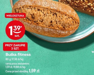 Bułka fitness z ziarnem słonecznika promocja w Żabka