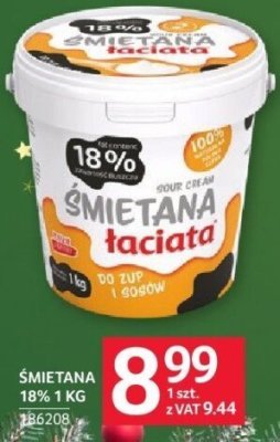 Śmietana łaciata 18% promocja w Selgros