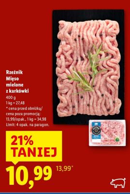 Mięso mielone z karkówki  promocja w Lidl