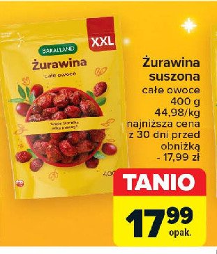 Żurawina suszona Bakalland promocja