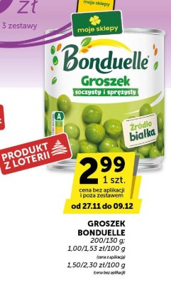 Groszek Bonduelle soczysty i sprężysty promocja w Euro Sklep