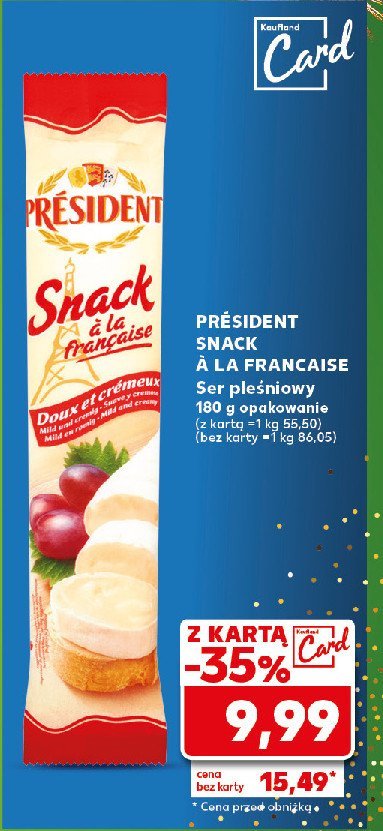 Ser mini snack a'la francaise President promocja