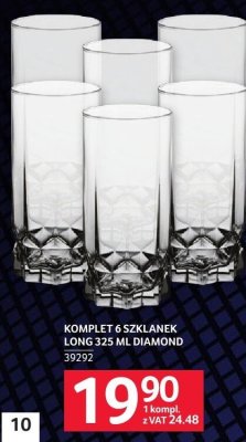 Komplet 6 szklanek long 325 ml Diamond promocja w Selgros