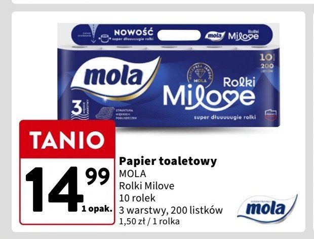 Papier toaletowy milove Mola promocja