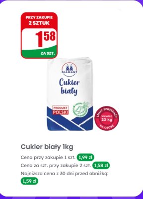 Cukier biały 1 kg promocja w Dino
