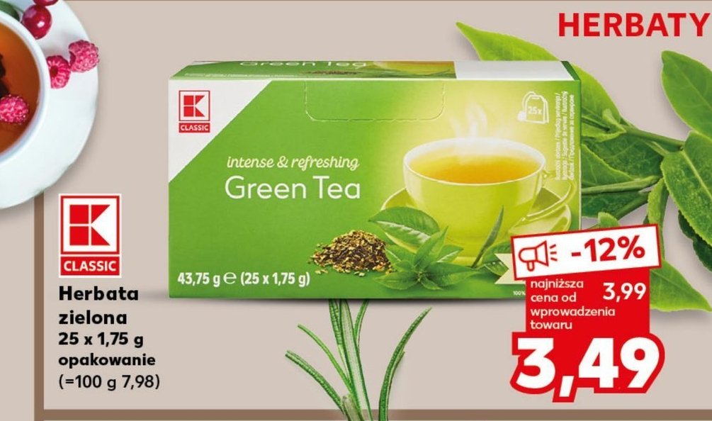Herbata zielona K-classic promocja