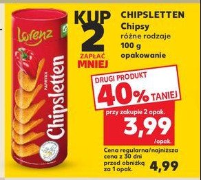 Chipsy po艂udniowa papryka Lorenz chipsletten promocja