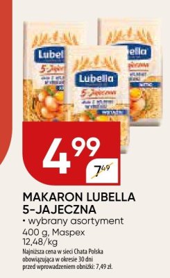 Makaron Lubella 5-jajeczna promocja w Chata Polska