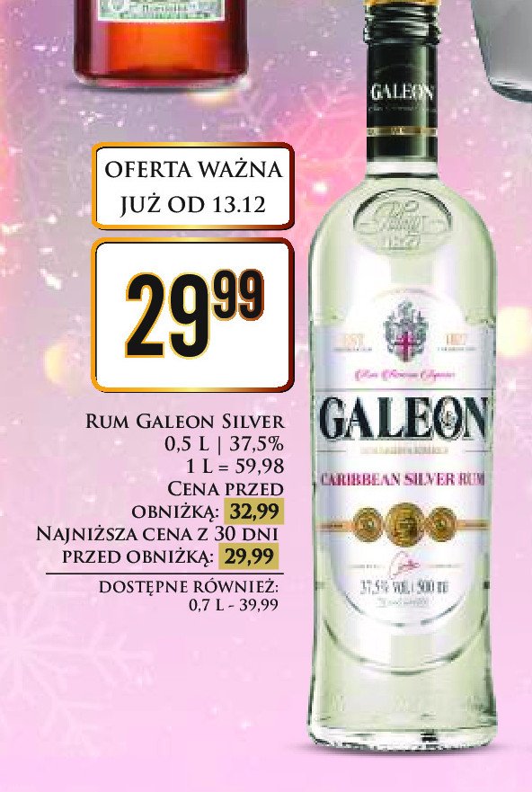 Rum Galeon silver promocja w Dino