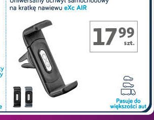 Uchwyt samochodowy air czarny Exc promocja w Auchan