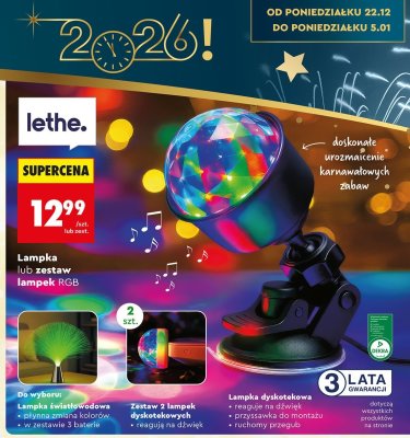 Lampka lub zestaw lampek RGB promocja w Biedronka