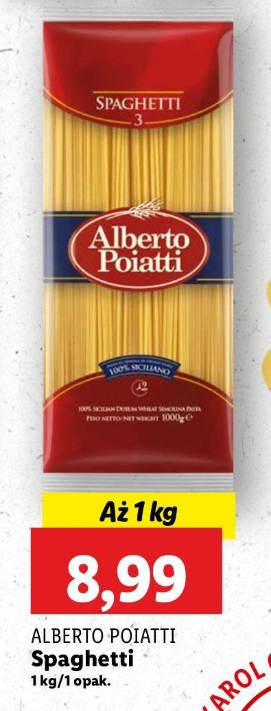 Makaron spaghetti ALBERTO POIATTI promocja