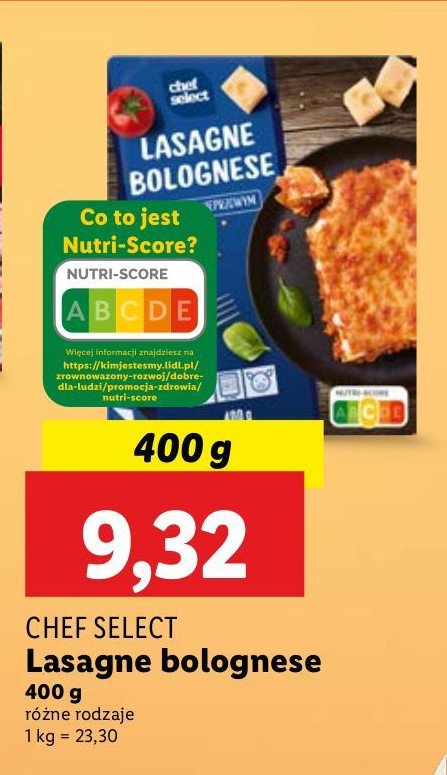 Lasagne bolognese z mięsem wieprzowym Chef select promocja w Lidl