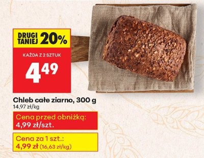 Chleb całe ziarno promocja w Biedronka