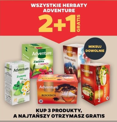 Herbata wszystkie rodzaje 2+1 za grosz promocja w Netto