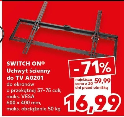 Uchwyt ścienny do TV A0201  promocja w Kaufland
