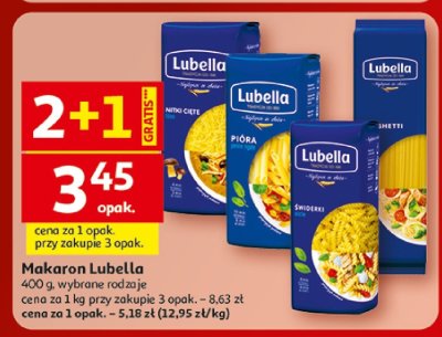 Makaron Lubella różne rodzaje 400-500g promocja w Auchan