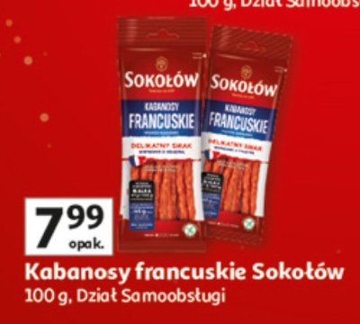 Kabanosy francuskie Sokołów 100g promocja w Auchan