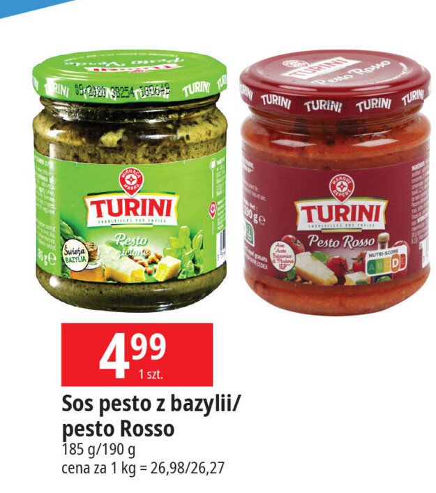 Sos pesto bazyliowe Wiodąca marka turini promocja