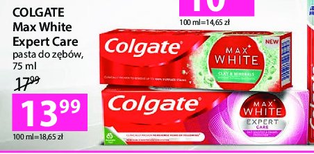 Pasta do zębów Colgate max white extra care promocja
