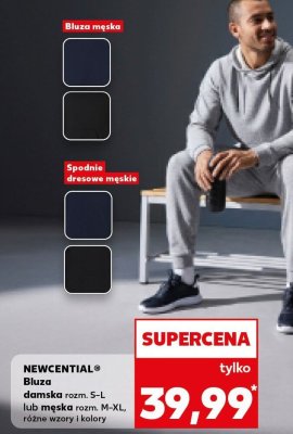 Bluza damska NEWCENTIAL rozm. S-L lub męska rozm. M-XL, różne wzory i kolory promocja w Kaufland