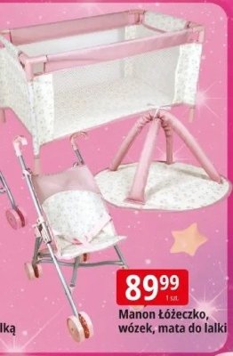 Manon Łóżeczko, wózek, mata do lalki promocja w Leclerc