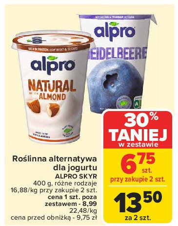 Jogurt sojowy migdałowy Alpro promocja