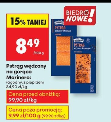 Pstrąg wędzony na gorąco łagodny  promocja w Biedronka