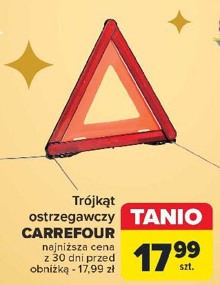 Trójkat ostrzegawczy Carrefour promocja w Carrefour Market