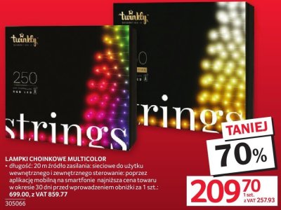 Lampki choinkowe multicolor promocja w Selgros