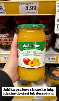 Szarlotka - jabłka prażone z brzoskwinią  promocja w Dino