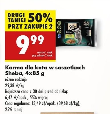 Karma dla kota wyb贸r smak贸w w sosie Sheba kitten promocja