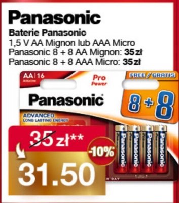 Baterie Panasonic AA Mignon lub AAA Micro promocja w Woolworth