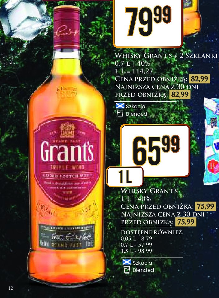 Whisky Grant's family reserve promocja w Dino